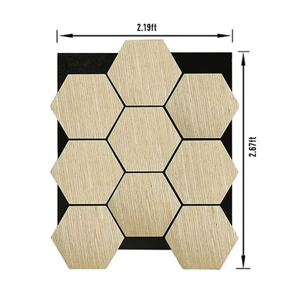 Easy to Install Hexagon Acoustic Wood Panels Modern Sound Absorbing Wall Decor for Conference Room Studio and Living Room-海智集-
