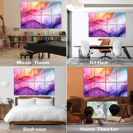 Customized Patterns Noise Reducing Self Adhesive Wall Panels Sound Absorbing for Studio Office Home-海智集-