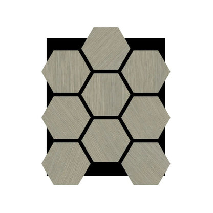 Geometric Hexagonal Soundproof Wall Panels Eco Friendly MDF Wood Slat Design for Stylish Room Decoration-海智集-