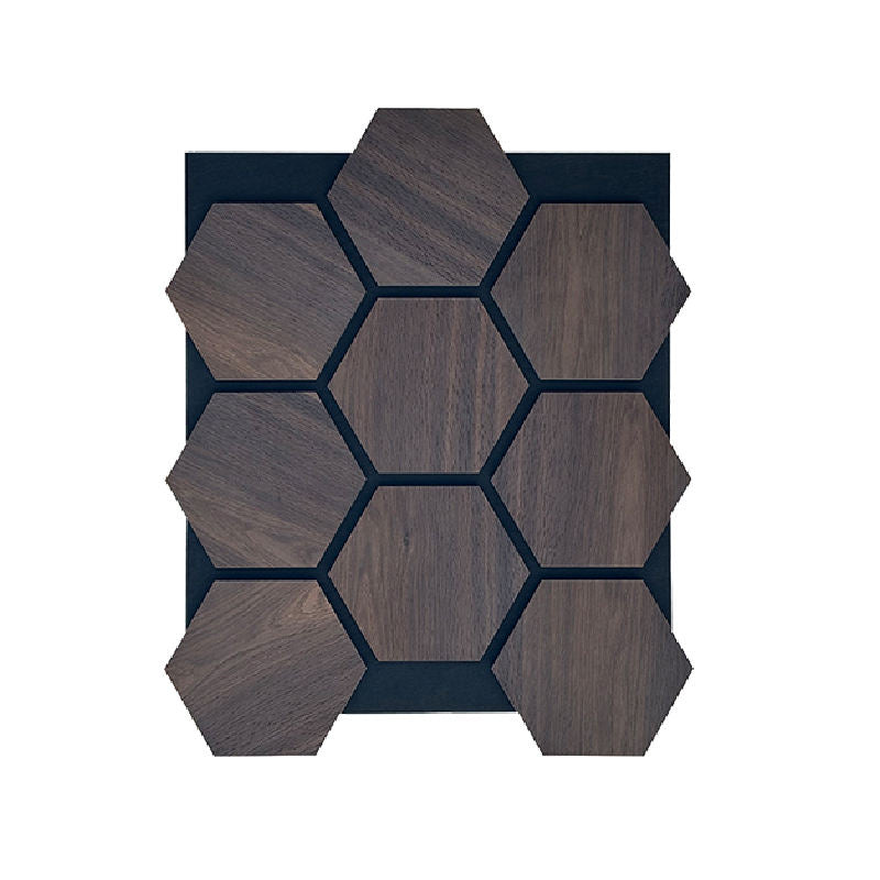 Artistic 3D Hexagon Acoustic Wall Panels High-Performance Noise Reduction Wood MDF Panels for Home Commercial Use-海智集-