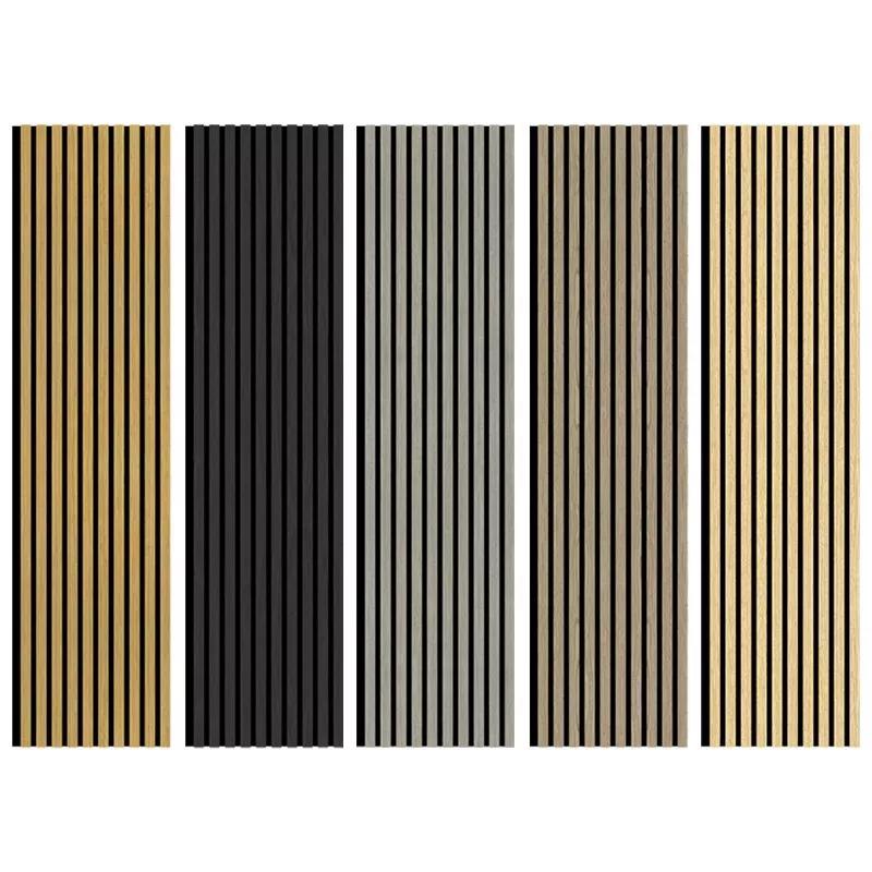 Panel De Pared De Listones De Madera Modernos OEM Paneles Absorbentes De Sonido MDF Paneles Acusticos De Madera Personalizados-海智集-