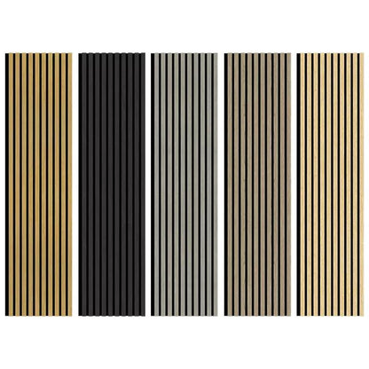 Panel De Pared De Listones De Madera Modernos OEM Paneles Absorbentes De Sonido MDF Paneles Acusticos De Madera Personalizados-海智集-