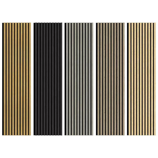Panel De Pared De Listones De Madera Modernos OEM Paneles Absorbentes De Sonido MDF Paneles Acusticos De Madera Personalizados-海智集-