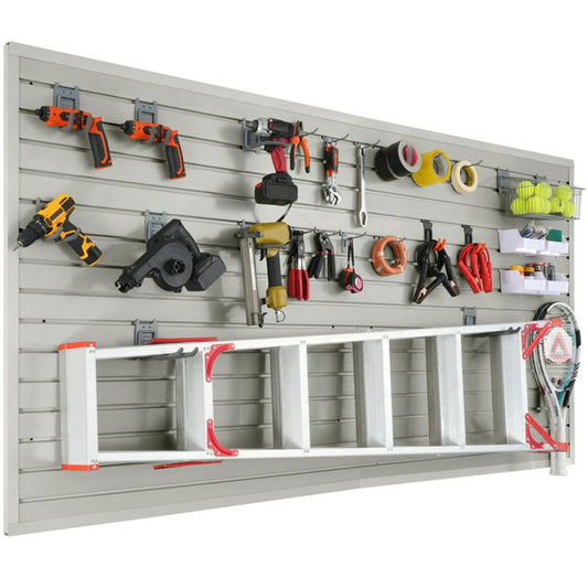 OEM Garage Tool Home Storage Slatwall Panels Custom Design Wpc Fluted Wallboard Custom Wpc Slatwall Panels