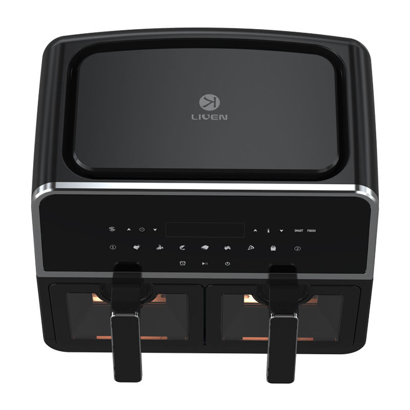 Wholesale Manufacturer Customized Household Smart Digital double Air Fryer With Touch Screen Display 4.5+4.5L-海智集-