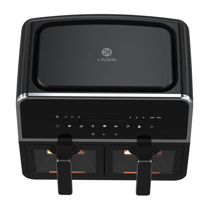 Wholesale Manufacturer Customized Household Smart Digital double Air Fryer With Touch Screen Display 4.5+4.5L-海智集-