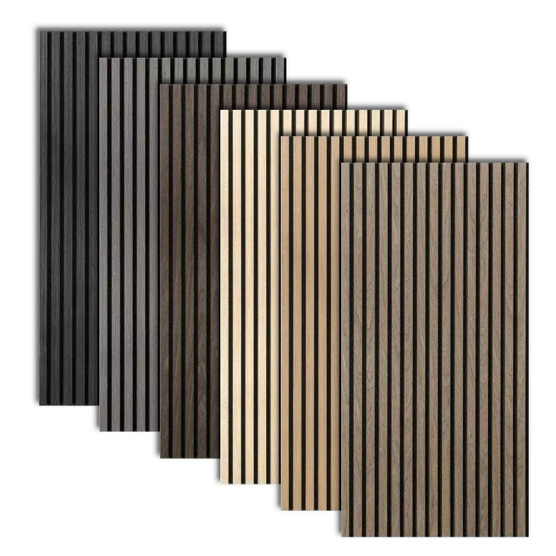 1200mmx600mm Interior Wood Veneer Slat Acoustic Panels Custom Modern Acoustic Wall Paneling-海智集-