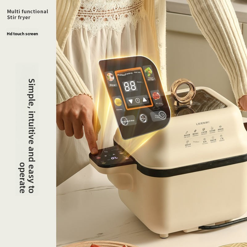 Newest Design Intelligent Automatic Stir Fryer Cooker Vegetables Cooker Cooking Machine Rotary Pot electric cooking machine-海智集-