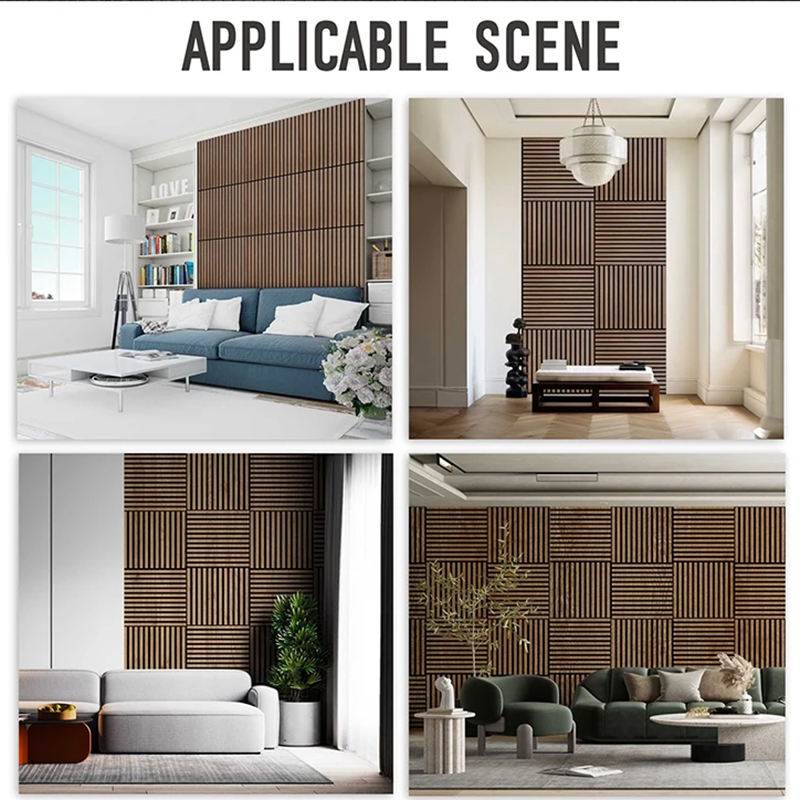 Wholesale 600mmx600mm Interior Decoration MDF Acoustic Wood Wall Paneling Custom Modern Acoustic Panels-海智集-