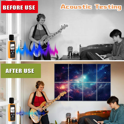 High Performance 8 Pack Art Acoustic Panel Self Adhesive Wall Panels Decorative Soundproof Panels for Home Studio Office-海智集-
