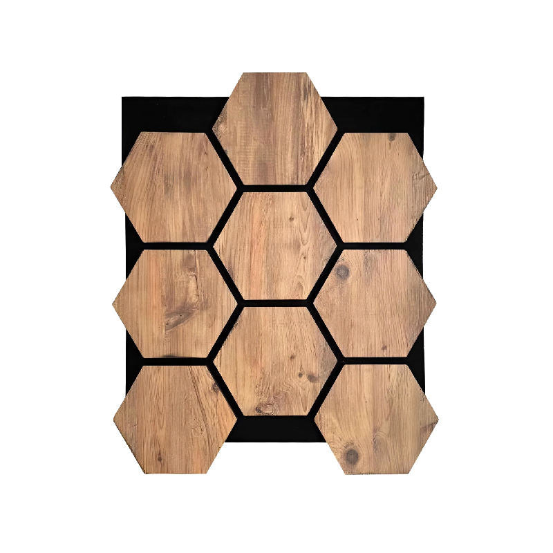 High Density Soundproof Wall Panels Chic Hexagon MDF Slat Design for Enhanced Home Studio Acoustics-海智集-