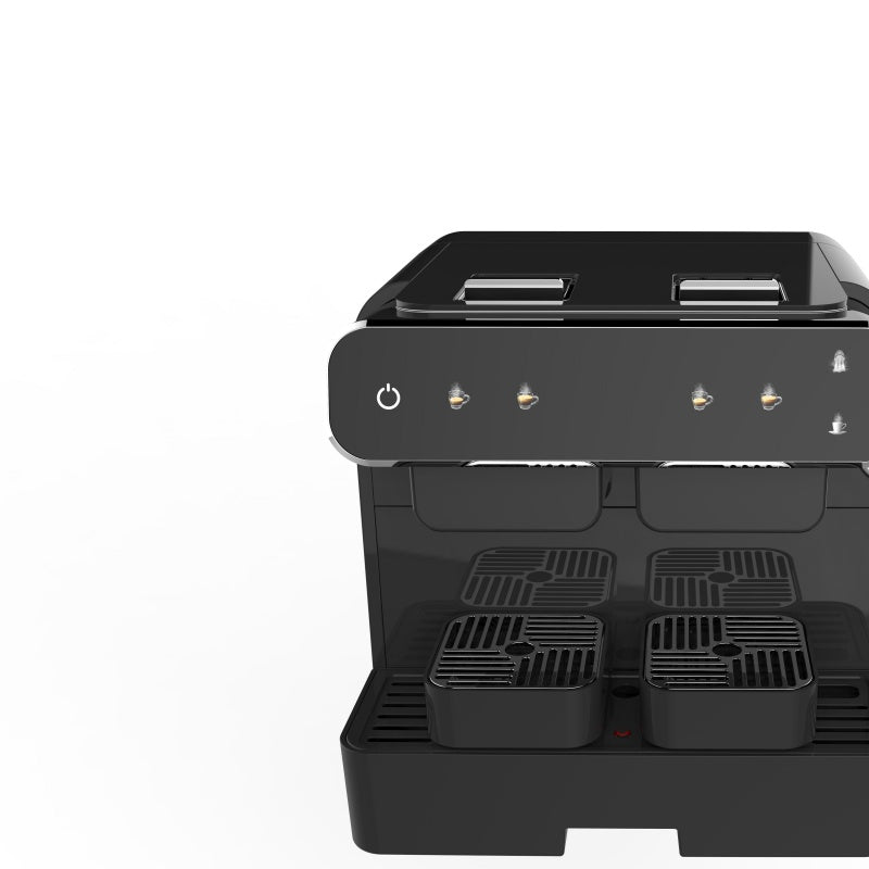 Dual system Two Group Leaf Style coffee maker Multifunctional Hidden counting program Capsule coffee machine.-海智集-