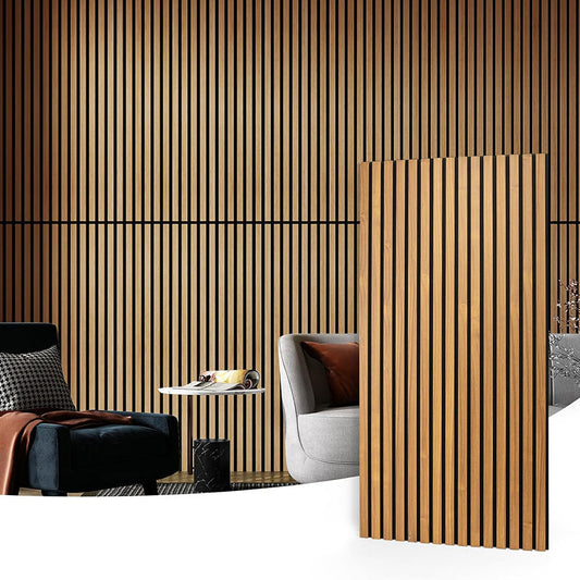 Wholesale 1200mmx600mm Interior Decoration Wood Veneer Acoustic Wood Wall Paneling Custom Modern Acoustic Panels-海智集-