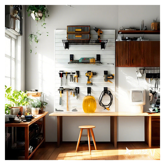 OEM Custom Wood Slat Wall Storage Panels Waterproof Interior Living Room Organizer for Garage Tool Bag Storage Wall Panels