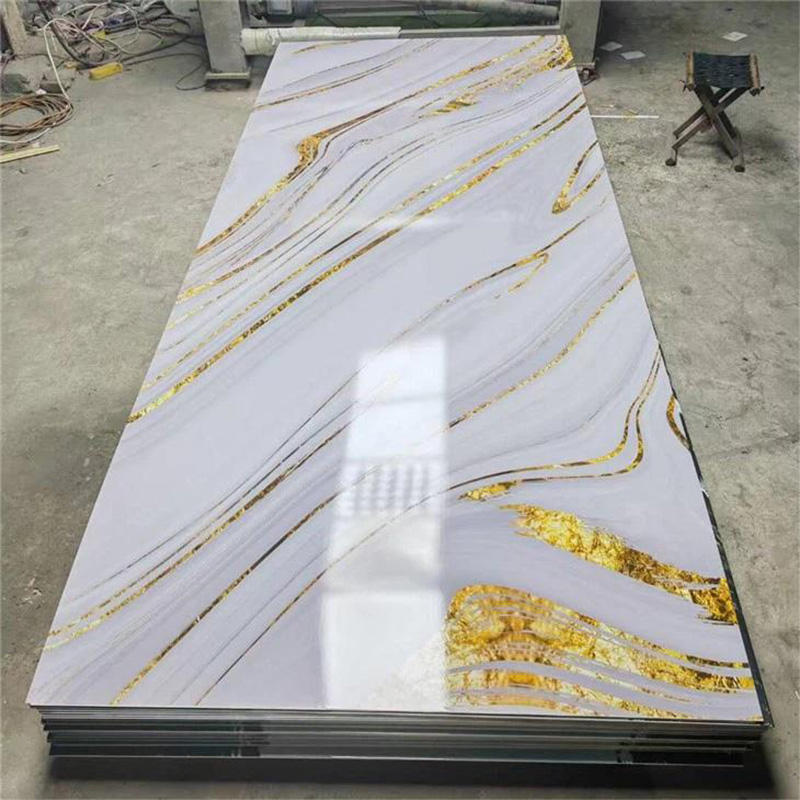 High Quality Bedroom Living Room 3d Uv Marble Sheet Lightweight Marble Wall Panel Easy Installation Custom Pvc Wall Panel-海智集-