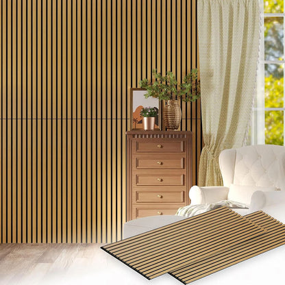1200mmx600mm Interior Wood Veneer Soundproofing Wall Panels Custom Modern Acoustic Wall Paneling-海智集-