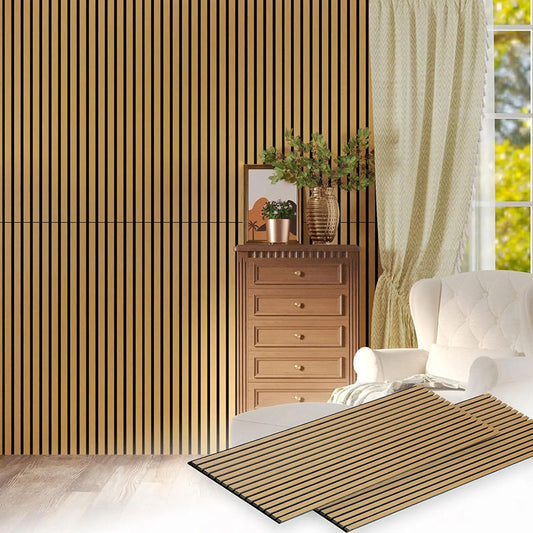 1200mmx600mm Interior Wood Veneer Soundproofing Wall Panels Custom Modern Acoustic Wall Paneling-海智集-