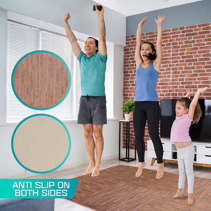 Custom Logo Wood Grain Foam Floor Tiles Protective Puzzle Mats for Nursery Room-海智集-