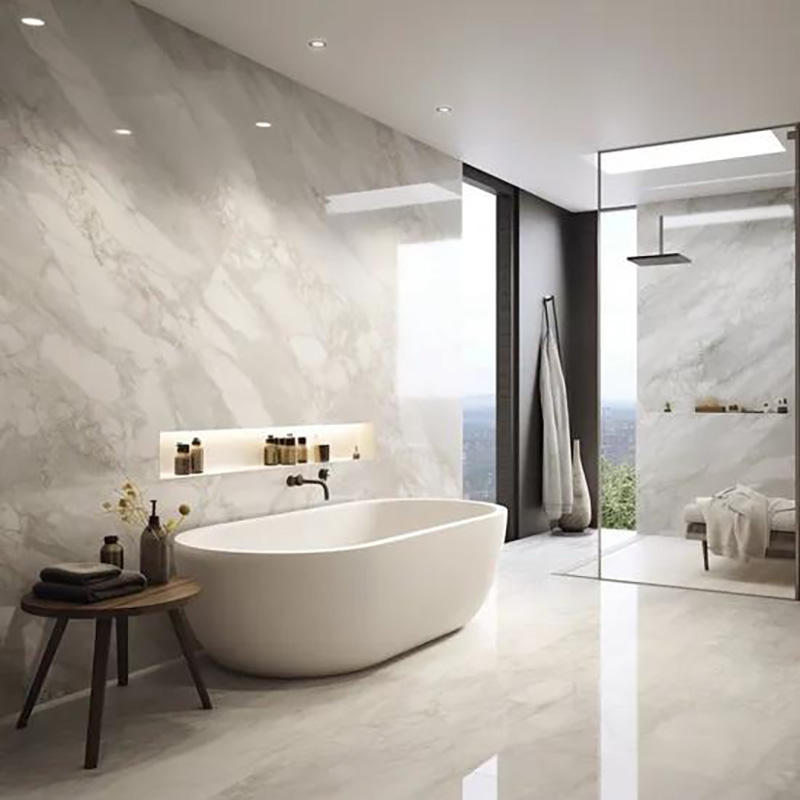 High Quality Waterproof Bedroom Living Room Uv Pvc Marble Sheets Interior Design Wall Pvc Marble Panel Custom Pvc Wall Panel-海智集-