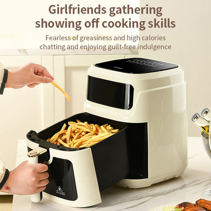 5L High Quality Smart Panoramic view Air fryer Household Or Commercial Use Hot Electric Air fryer Oven For Kitchen-海智集-
