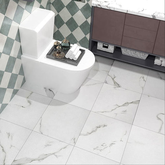 Low MOQ PVC Floor Tiles Self Adhesive 12X12 Inch Marble Pvc Floor Sticker Waterproof for Apartment Officer-海智集-