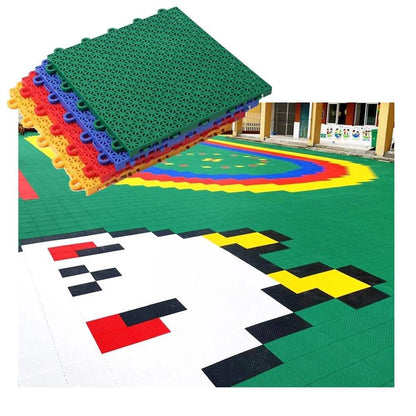 High Density DIY PP Suspended Floor UV Resistant Plastic Flooring for Playground-海智集-