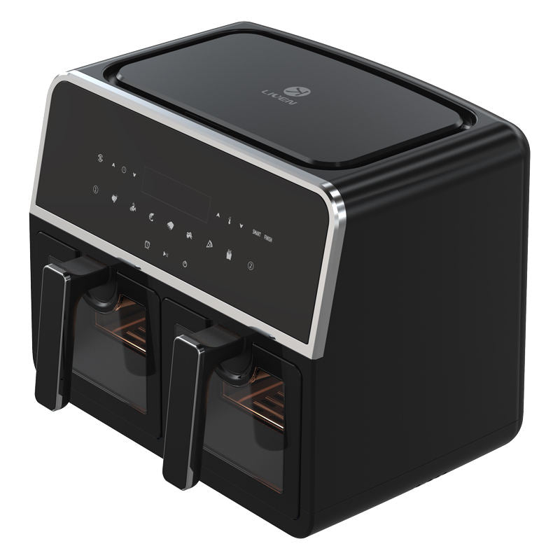 Wholesale Manufacturer Customized Household Smart Digital double Air Fryer With Touch Screen Display 4.5+4.5L-海智集-