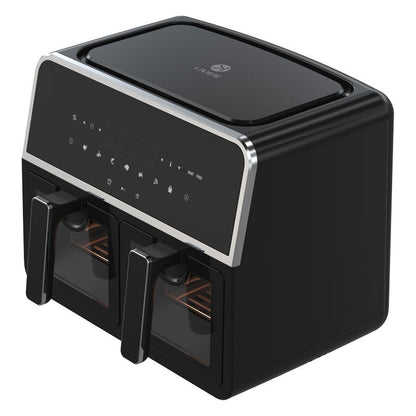 Wholesale Manufacturer Customized Household Smart Digital double Air Fryer With Touch Screen Display 4.5+4.5L-海智集-