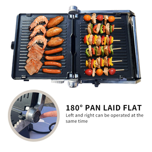 2000 W high power Electric Contact Grill Panini Press Smokeless Steak Machine Sandwich maker Non-stick BBQ Electric Grill-海智集-