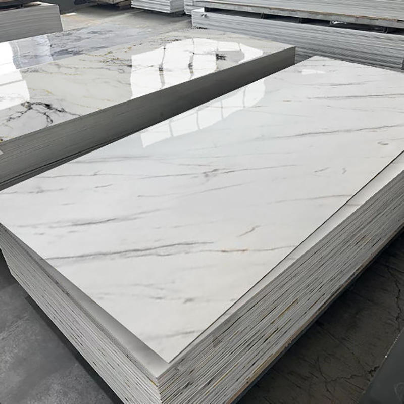 High Quality Waterproof Bedroom Living Room Pvc Uv Marble Sheet Interior Decoration Uv Marble Wall Panel Custom Pvc Wall Panel-海智集-