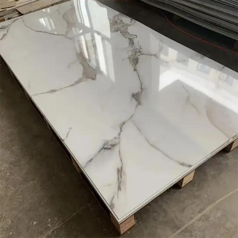 High Quality Bedroom Living Room 3d Uv Marble Sheet Lightweight Pvc Marble Wall Panel Easy Installation Custom Pvc Wall Panel-海智集-