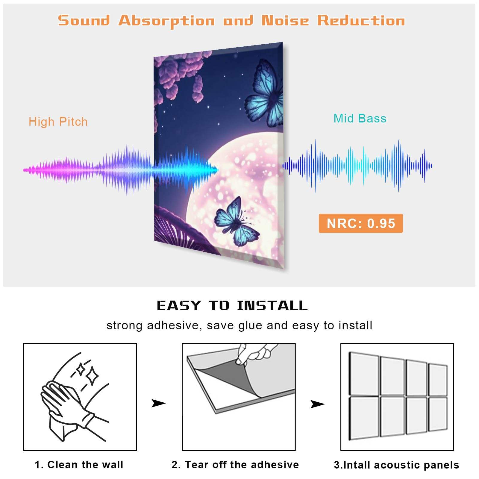DIY Art Acoustic Panels Sound Absorbing Panels Sound Absorbing Wall for Home Studio-海智集-