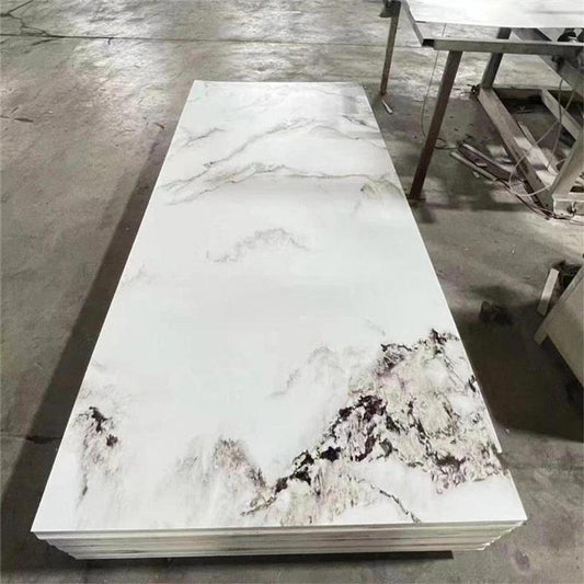 High Quality Bedroom Living Room 3d Uv Marble Sheet Uv Marble Wall Panel Easy Installation Custom Pvc Wall Panel-海智集-