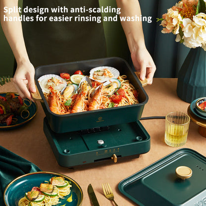 Smokeless Indoor Electric Hot pot Temperature control multi-function electric hot pot for household-海智集-