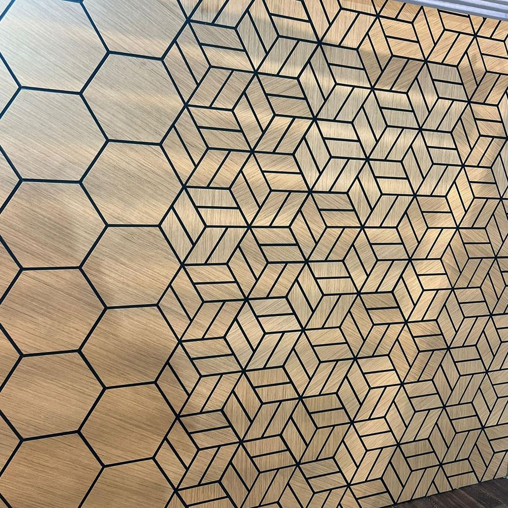 Hot-selling self-adhesive hexagonal acoustic wooden wall panels for interior decoration-海智集-