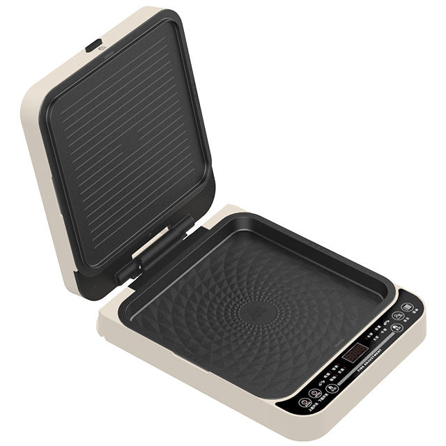 2024 Newest Double Sided Pancake Baking Pan Electric Calzone Maker Countertop Pizza Maker for Home-海智集-