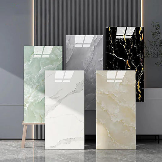 High Quality Waterproof Dining Room Living Room 3d Pvc Uv Marble Sheet Interior Uv Pvc Marble Sheet Custom Pvc Wall Panel-海智集-