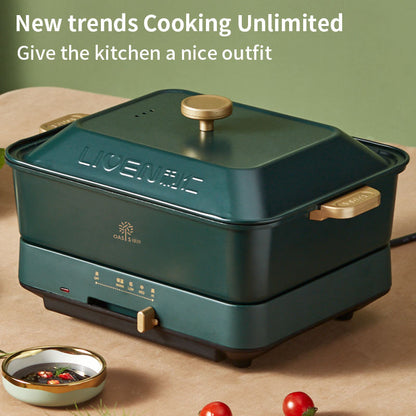 Smokeless Indoor Electric Hot pot Temperature control multi-function electric hot pot for household-海智集-