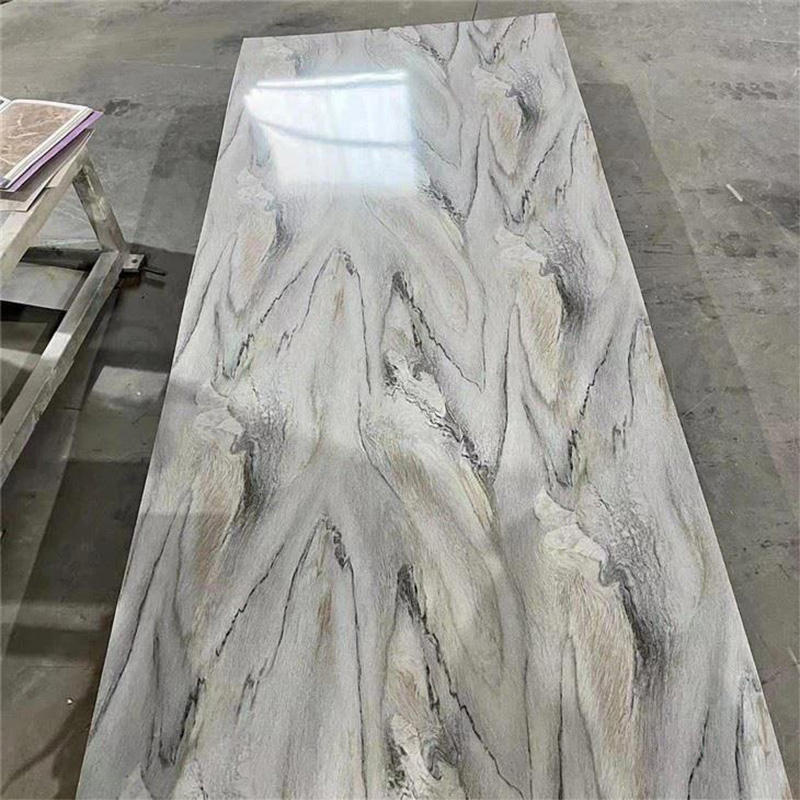 High Quality Bedroom Living Room 3d Uv Marble Sheet Uv Marble Wall Panel Easy Installation Custom Pvc Wall Panel-海智集-
