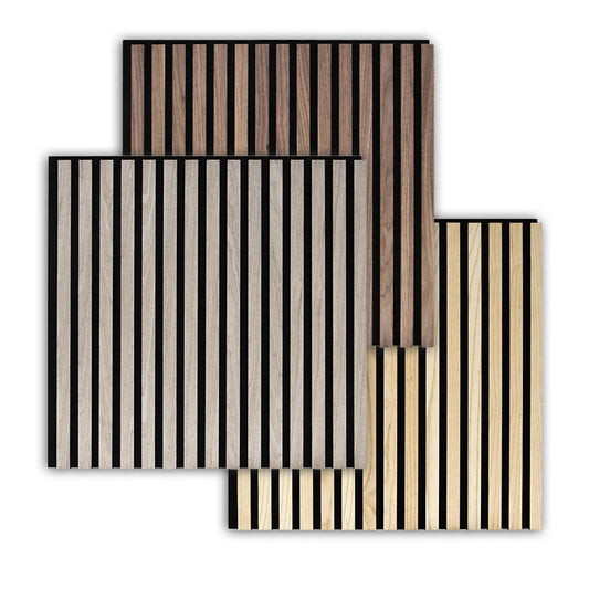 High Quality Interior 600mmx600mm Acoustic Wood Slat Wall Panel Decoration MDF Acoustic Panel Custom Acoustical Wall Panels-海智集-
