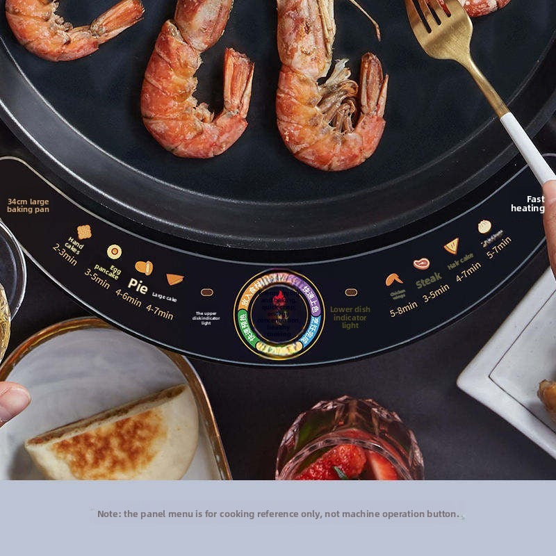 Hot Sale Breakfast Bread Toasting Nonstick Round Sandwich Grill Panini Press Grill Pancake Electric Baking Pan Circular 1600 220-海智集-