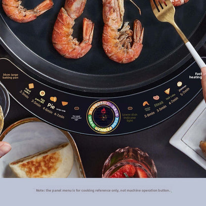 Hot Sale Breakfast Bread Toasting Nonstick Round Sandwich Grill Panini Press Grill Pancake Electric Baking Pan Circular 1600 220-海智集-