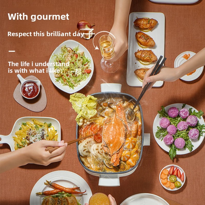 Household Electric Quick Heat Hot Plate1200W Fashionable Design Multi Function Hot Pot-海智集-