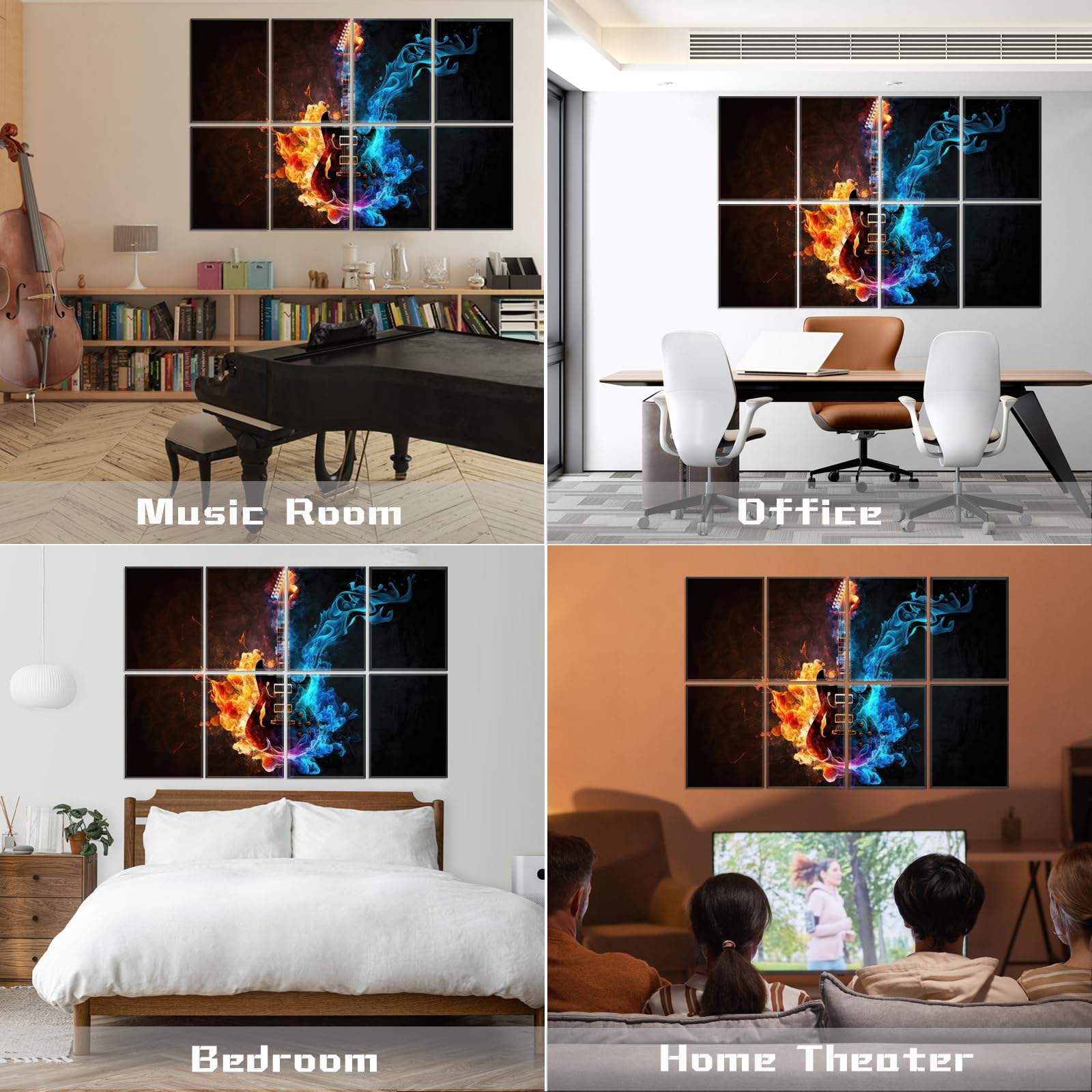Soundproof Wall Panels Decorative Soundproofing Padding Acoustical Treatment for Studio Home Office-海智集-