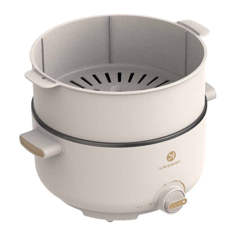 Multifunctional cooking pot for steaming and boiling covering various cooking methods like hot pot cooking braising frying-海智集-