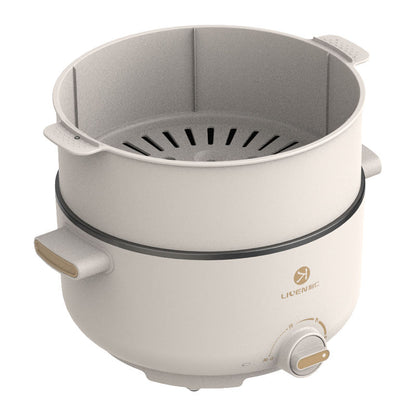 Multifunctional cooking pot for steaming and boiling covering various cooking methods like hot pot cooking braising frying-海智集-