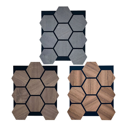 Ultra Thick Hexagon Acoustic Panels Professional Soundproofing Wood Wall Decor for Office Apartment-海智集-