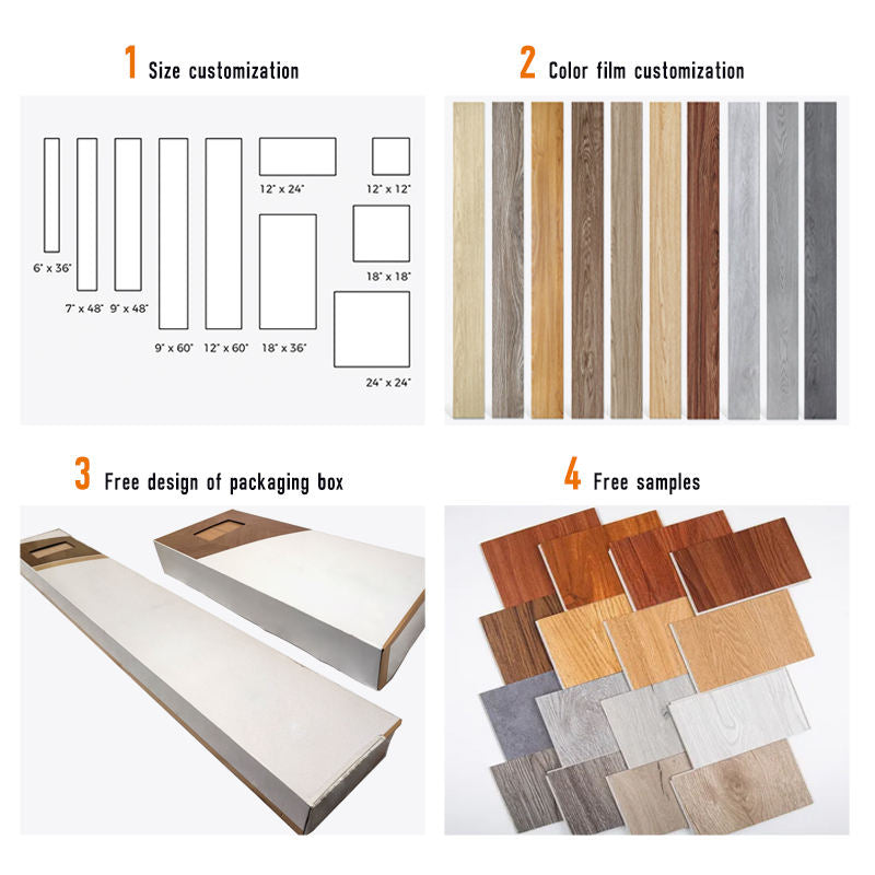 High Quality Waterproof SPC Vinyl Plank Flooring 4mm 5mm 6mm Thickness SPC Click Lock Flooring Custom SPC Vinyl Flooring-海智集-