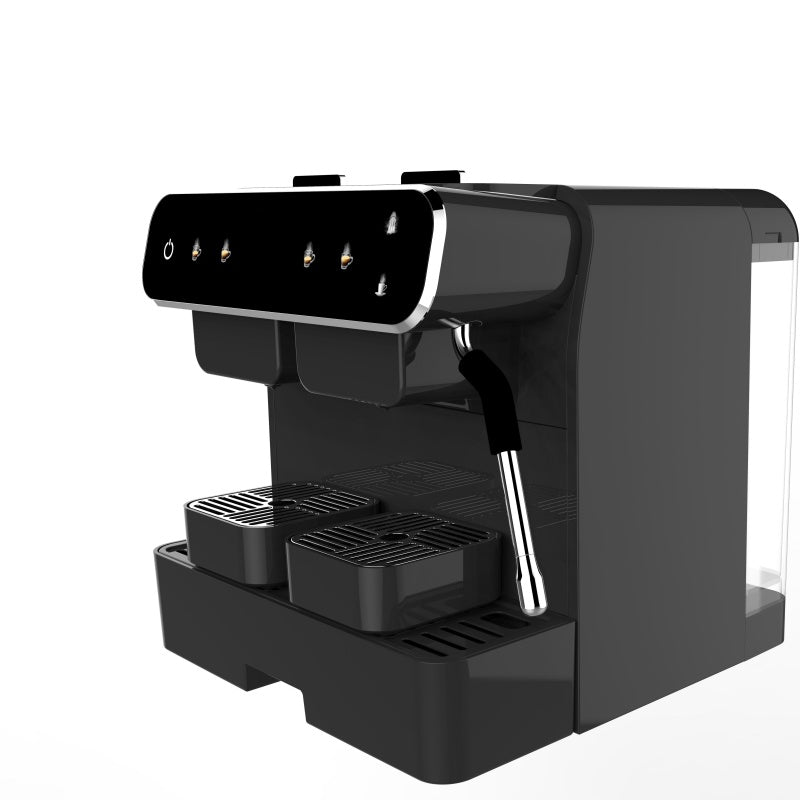 Dual system Two Group Leaf Style coffee maker Multifunctional Hidden counting program Capsule coffee machine.-海智集-