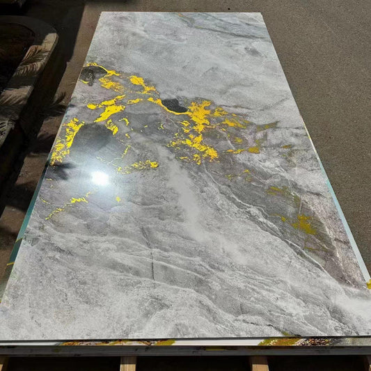 Hot Sale Modern PVC Marble Sheet Wall Panel High Gloss Waterproof Indoor Decor UV Board for Moisture-Proof Apartments-海智集-